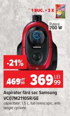 Aspirator fără sac Samsung VC07M2110SR/GE