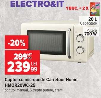 Cuptor cu microunde Carrefour Home HMOR20WC-25