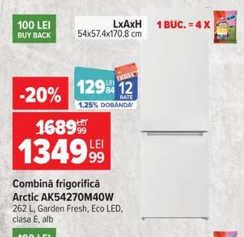 Combină frigorifică Arctic AK54270M40W