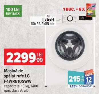 Mașină de spălat rufe LG F4WR510SWW