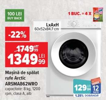 Mașină de spălat rufe Arctic ARSMA862WRO