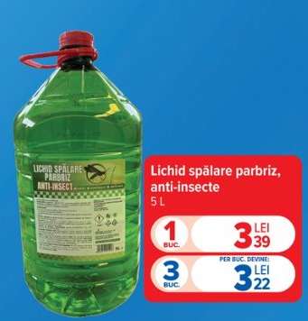 Lichid spălare parbriz, anti-insecte