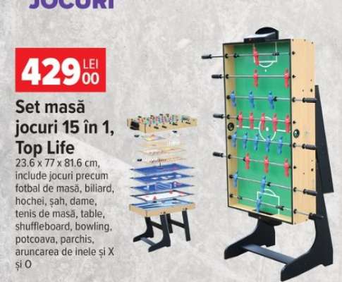 Set masă jocuri 15 în 1, Top Life