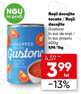 Roșii decojite tocate / Roșii decojite Gustona