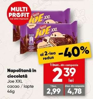 Napolitană în ciocolată Joe XXL