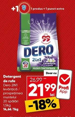 Detergent de rufe Dero 2IN1
