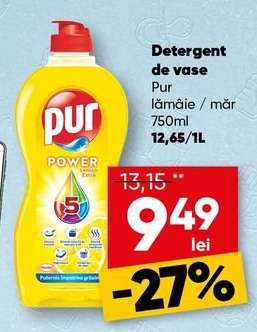 Detergent de vase, Pur