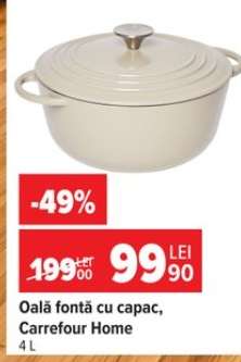 Oală fontă cu capac, Carrefour Home