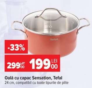 Oală cu capac Sensation, Tefal