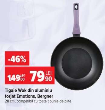 Tigaie Wok din aluminiu forjat Emotions, Bergner