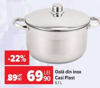 Oală din inox Casi Plast