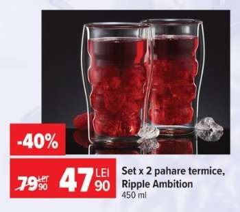 Set x 2 pahare termice, Ripple Ambition