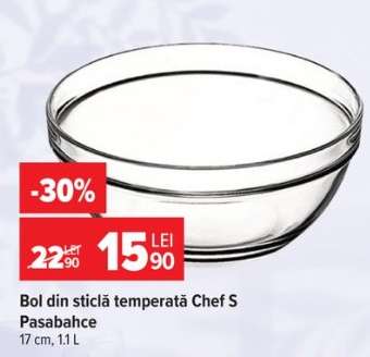 Bol din sticlă temperată Chef S Pasabahce