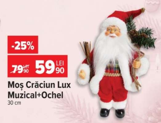 Moș Crăciun Lux Muzical+Ochel