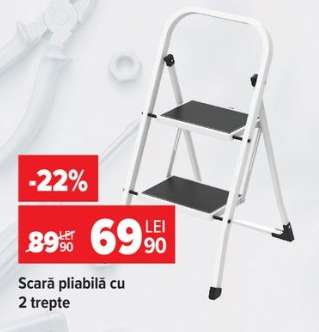 Scară pliabilă cu 2 trepte