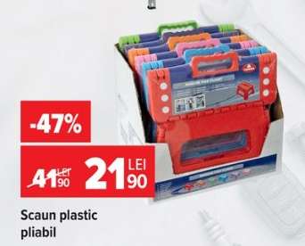 Scaun plastic pliabil