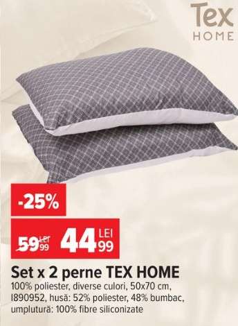 Set x 2 perne TEX HOME