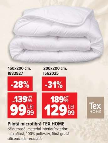 Pilotă microfibră TEX HOME