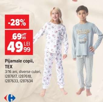 Pijamale copii TEX