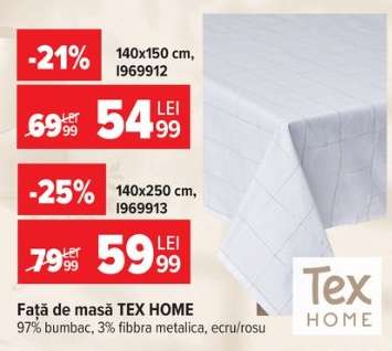 Față de masă TEX HOME 140x150 cm