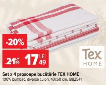 Set x 4 prosoape bucătărie TEX HOME