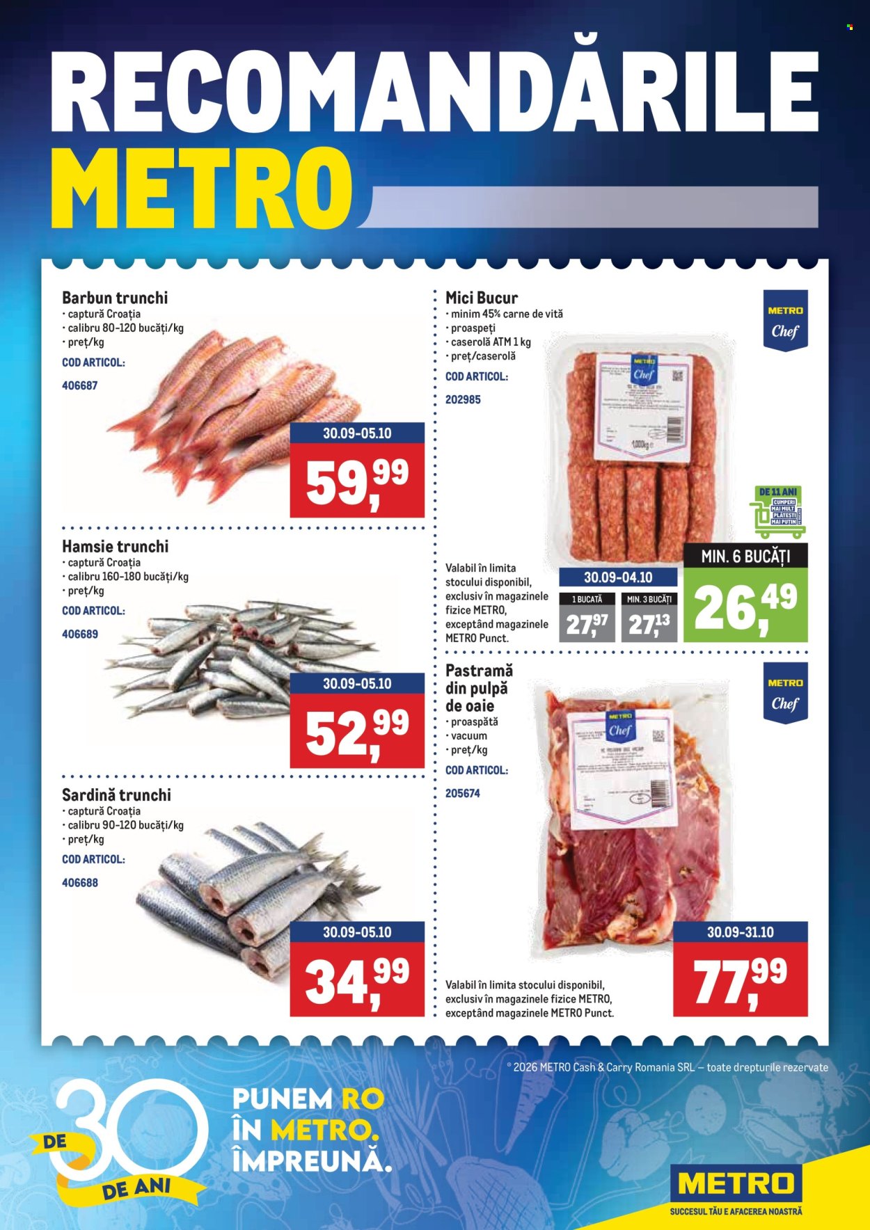 Catalog Metro - 28.09.2026 - 05.10.2026. Pagina 1
