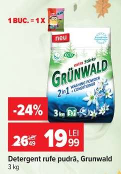 Detergent rufe pudră, Grunwald