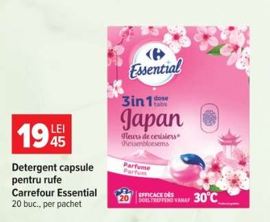 Detergent capsule pentru rufe Carrefour Essential