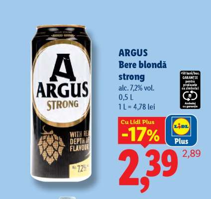 ARGUS Bere blondă Strong