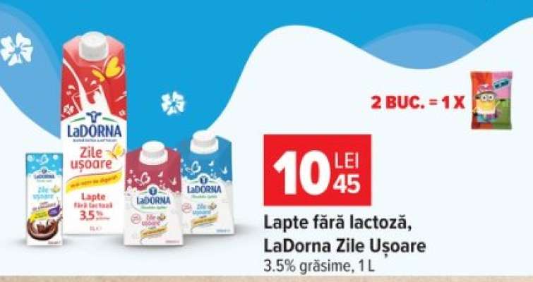 Lapte fără lactoză LaDorna Zile ușoare