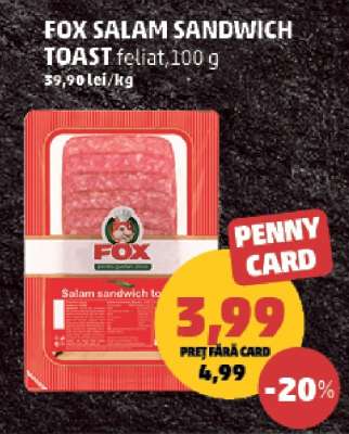 FOX Salam sandwich toast