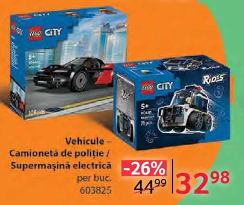 Vehicule - Camionetă de poliție / Supermașină electrică