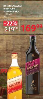 JOHNNIE WALKER Black ruby Scotch whisky