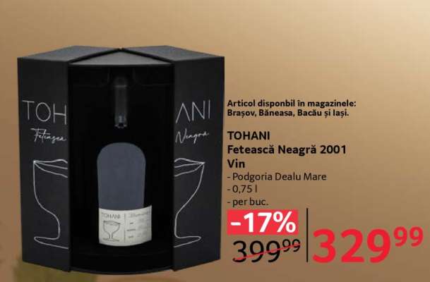 TOHANI Fetească Neagră 2001 Vin