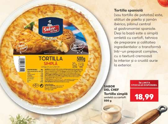 SABOR DEL CHEF Tortilla simplă