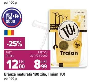 Brânză maturată 180 zile, Traian TU!