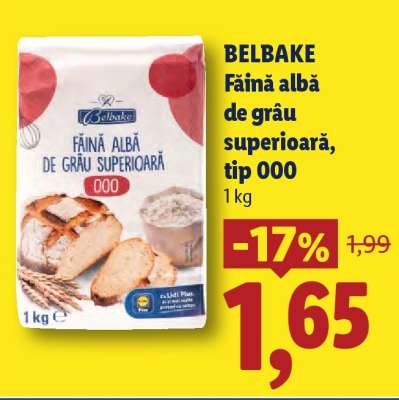 Belbake Făină albă de grâu superioară, tip 000