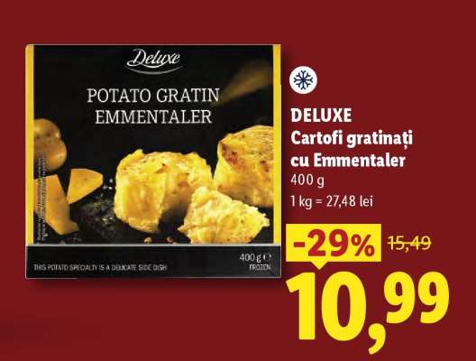 DELUXE Cartofi gratinați cu Emmentaler