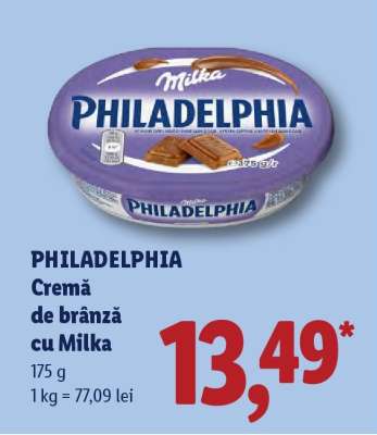 PHILADELPHIA Cremă de brânză cu Milka