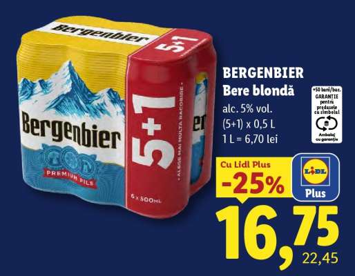 BERGENBIER Bere blondă