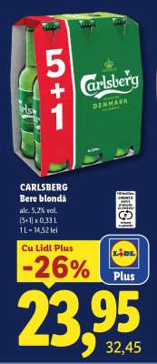 CARLSBERG Bere blondă