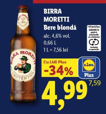 BIRRA MORETTI Bere blondă