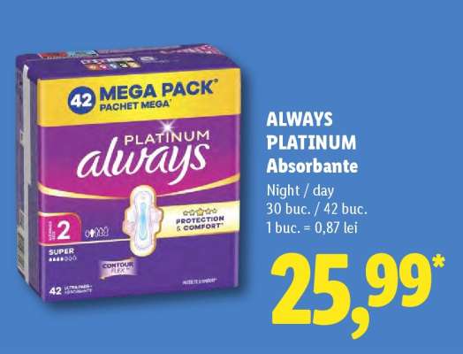 ALWAYS PLATINUM Absorbante