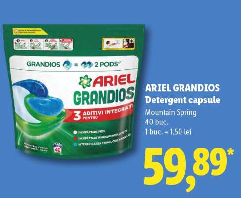 ARIEL GRANDIOS Detergent capsule