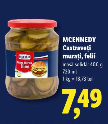MCENNEDY Castraveți murați, felii