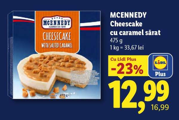 MCENNEDY Cheesecake cu caramel sărat