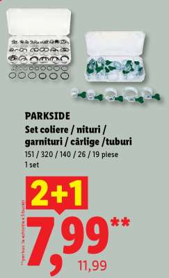 PARKSIDE Set coliere / nituri / garnituri / cârlige / tuburi