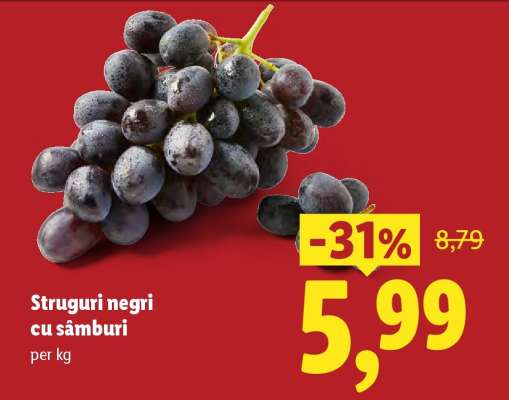 Struguri negri cu sâmburi