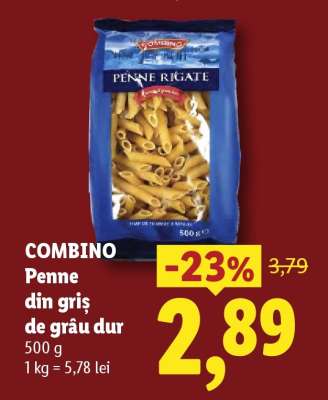 COMBINO Penne din griș de grâu dur