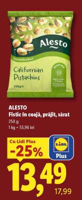 Alesto Fistic în coajă prăjit, sărat